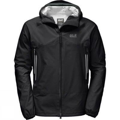 Chaquetas Jack Wolfskin Mountain Pass Hombre Negras - Chile NVJ127460